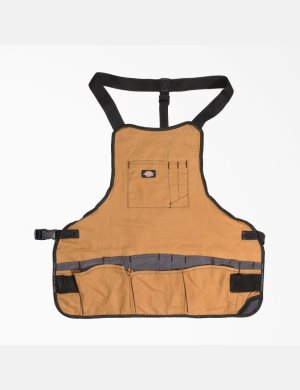 Dickies 16-Pocket Trabajo Apron Marrom | HZLFBT170