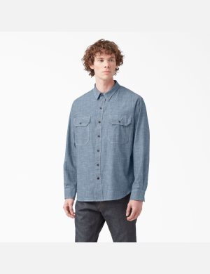 Dickies 1922 Trabajo Shirt Azules | JPAOZX562