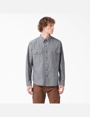Dickies 1922 Trabajo Shirt Negros | SWERUY261