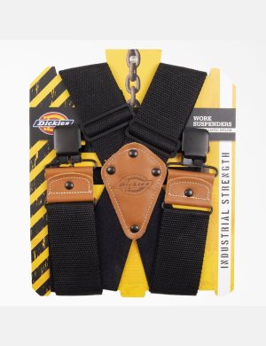 Dickies 2-Inch Anchos Trabajo Suspenders Negros | ALFRKU061