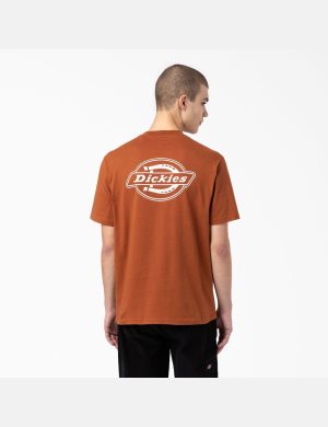 Dickies Back Logo Estampados Marrom | GRDFUC546