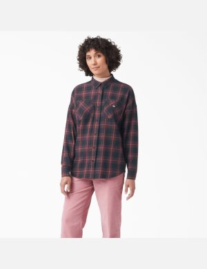 Dickies Bakerhill Oversized Vino Negros | CUMGKR523