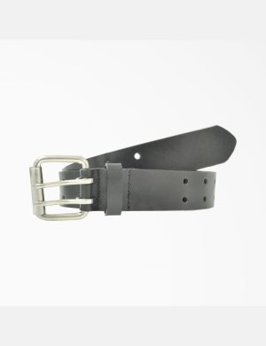 Dickies Big & Altos Cuero Double Prong Hebilla Negros | RDGIBH715