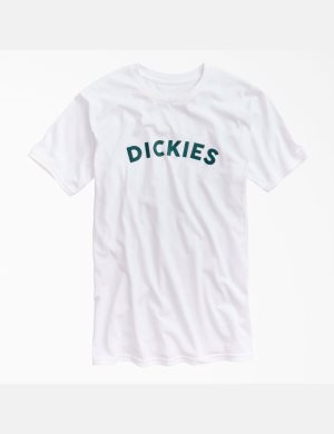 Dickies Block Text Estampados Blancos | FLMBVK579