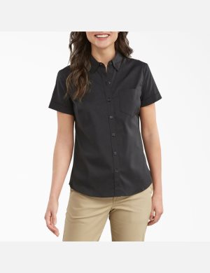 Dickies Button-Up Negros | FJYDXV203