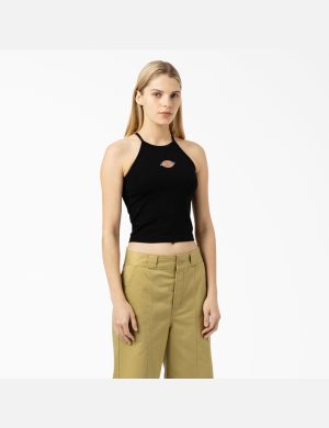 Dickies Chain Lake Cropped Negros | KLECAD790