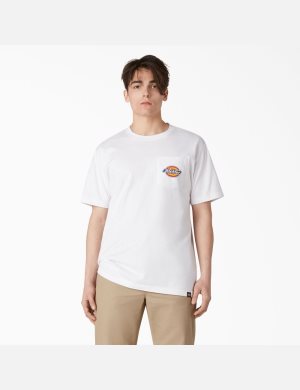 Dickies Chest Logo Pocket Blancos | FKVPYT638
