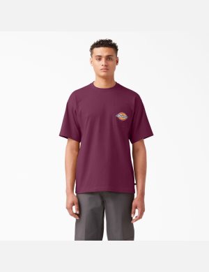 Dickies Chest Logo Pocket Morados Vino | XALSJR589