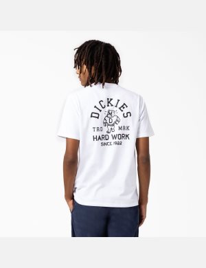 Dickies Cleveland Corta Sleeve Estampados Blancos | SYTEHN079