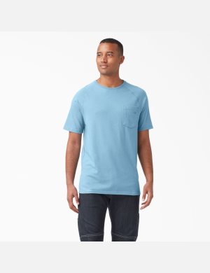 Dickies Cooling Corta Sleeve Azules | NTCUKV701