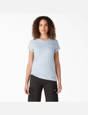 Dickies Cooling Corta Sleeve Azules | WJESCM176
