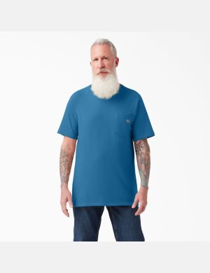 Dickies Cooling Corta Sleeve Azules | ZYPSGC751