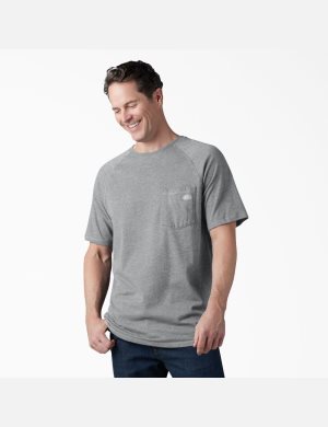 Dickies Cooling Corta Sleeve Grises | PBHFSN309