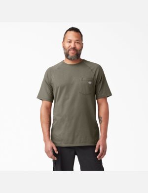 Dickies Cooling Corta Sleeve Marrom Claro | DIQEOK367