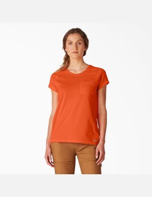 Dickies Cooling Corta Sleeve Naranjas Claro | MZTGXW531