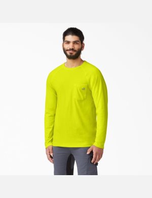 Dickies Cooling Long Sleeve Amarillos Claro | ZGXDEA928