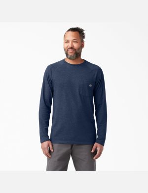 Dickies Cooling Long Sleeve Azul Marino | DGVCKF264