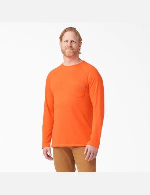 Dickies Cooling Long Sleeve Naranjas Claro | MNSYJA851