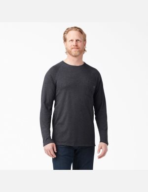 Dickies Cooling Long Sleeve Negros | GSAUXF734