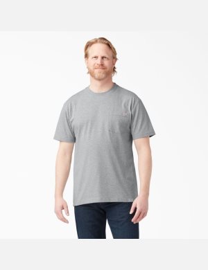 Dickies Corta Sleeve Heavyweight Crew Neck Grises | ALEZRM128