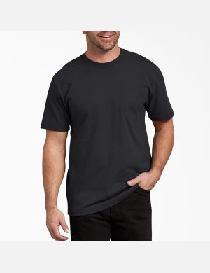 Dickies Corta Sleeve Heavyweight Crew Neck Negros | EDWSVL342