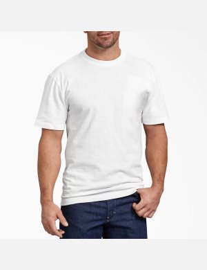 Dickies Corta Sleeve Heavyweight Crew Neck Blancos | PNZHRK564