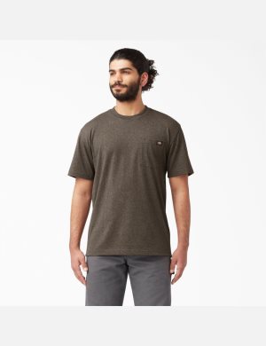 Dickies Corta Sleeve Heavyweight Heathered Chocolate | CTUYSG745