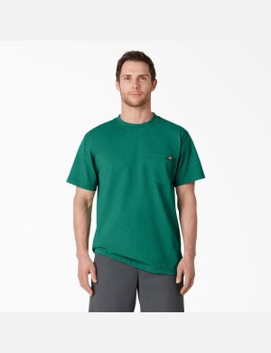 Dickies Corta Sleeve Heavyweight Heathered Verdes | DYMRNB783