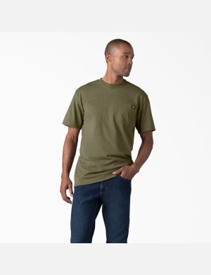 Dickies Corta Sleeve Heavyweight Heathered Verdes | EITDYV269