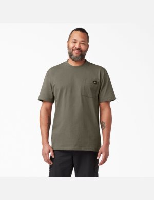 Dickies Corta Sleeve Heavyweight Marrom Claro | ROIYFW369
