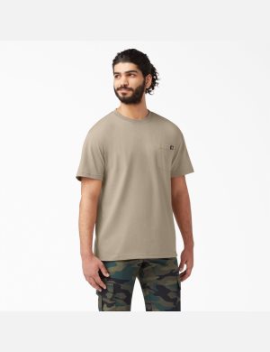 Dickies Corta Sleeve Heavyweight Marrom | RVXKJN238