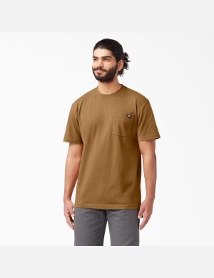 Dickies Corta Sleeve Heavyweight Marrom | WCVNPX571
