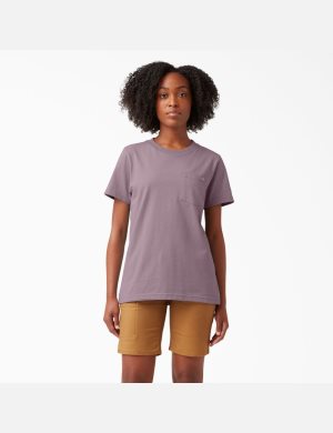 Dickies Corta Sleeve Heavyweight Morados | NJYDEI263