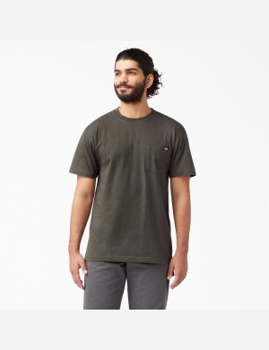 Dickies Corta Sleeve Heavyweight Negros Verde Oliva | BDGWXS628