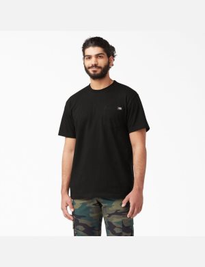 Dickies Corta Sleeve Heavyweight Negros | NDMRLO460