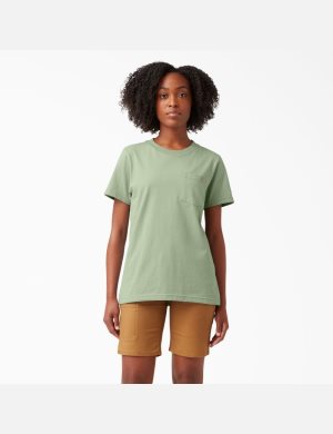 Dickies Corta Sleeve Heavyweight Verdes | RGSNIK306