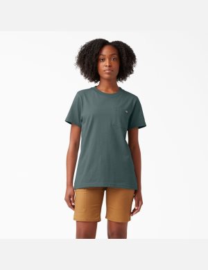 Dickies Corta Sleeve Heavyweight Verdes | ZDOPKI632