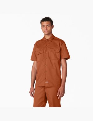 Dickies Corta Sleeve Marrom | OQMRLJ305