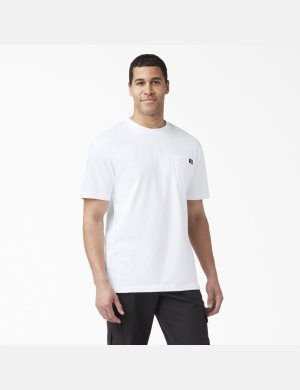 Dickies Corta Sleeve Pocket Blancos | HVKYRX732