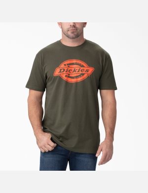 Dickies Corta Sleeve Relaxed Fit Estampados Verdes Oscuro | GZXWBV251