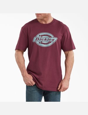 Dickies Corta Sleeve Relaxed Fit Estampados Vino | KZGWMY460
