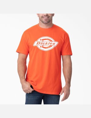 Dickies Corta Sleeve Relaxed Fit Estampados Naranjas Rojos Oscuro | NIJKRF368