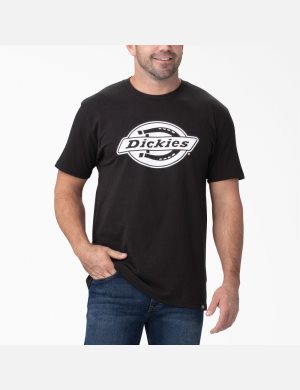Dickies Corta Sleeve Relaxed Fit Estampados Negros Blancos | UQSOJV170