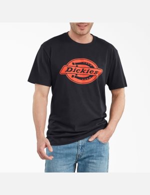 Dickies Corta Sleeve Relaxed Fit Estampados Negros | WSBGFL163