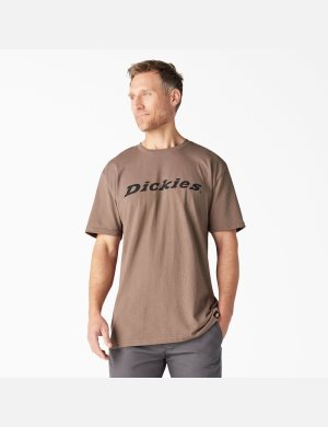 Dickies Corta Sleeve Relaxed Fit Icon Estampados Marrom Claro | MVHTGK109