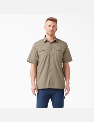Dickies Corta Sleeve Ripstop Marrom | RAGLDY519