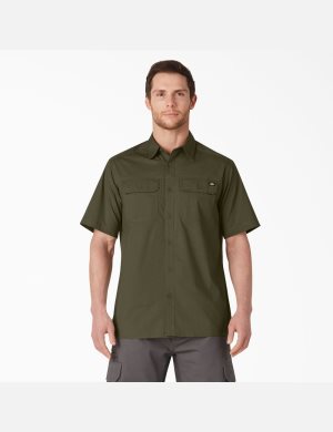 Dickies Corta Sleeve Ripstop Verdes | SQXPJB097