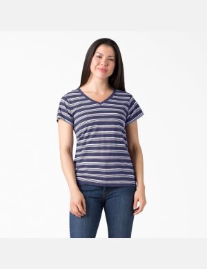 Dickies Corta Sleeve V-Neck Azules Multicolor | HAMYNS245