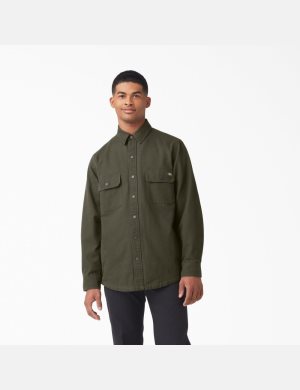 Dickies Duck Flannel-Forro Verdes | FZOQSX846