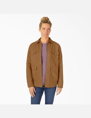 Dickies Duck High Pile Fleece Forro Chore Marrom | YGHPBQ901